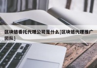 区块链委托代理公司是什么[区块链代理推广团队]